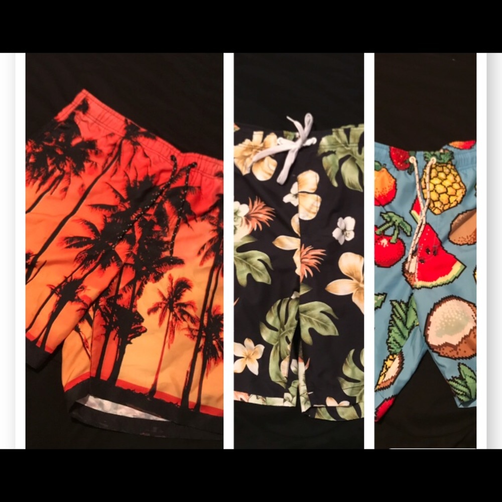 3 pairs of swimming trunks-net free-NEFF